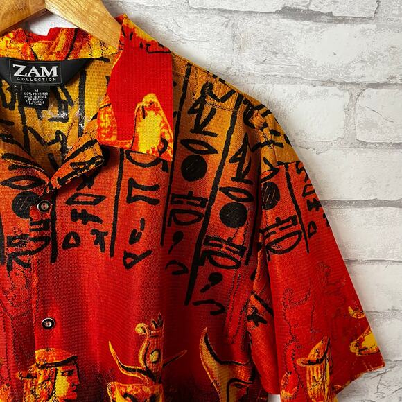 Vintage ZAM Collection Ancient Egypt Button Up Shirt - Picture 3 of 6